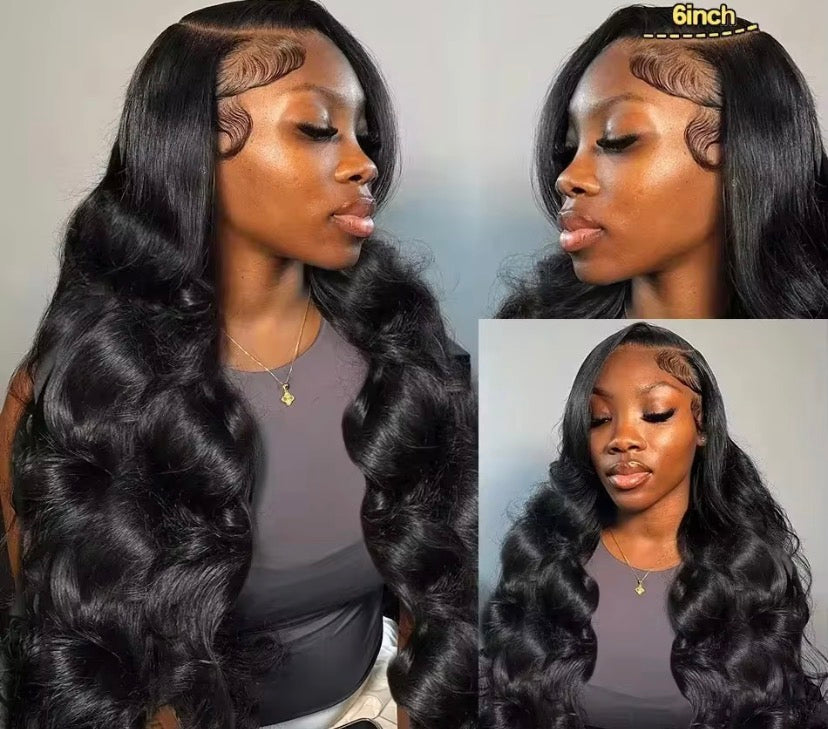 30 Inch Body Wave Lace Front Wigs Human Hair 13x6 Hd Lace Front Wigs Human Hair Pre Plucked 200 Density Natural Color Hair