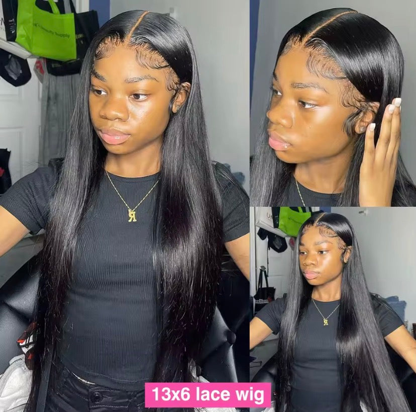 Bone Straight Human Hair Wigs 13X6 Hd Lace Frontal Wig 30 40 Inch Pre Plucked Brazilian 13X4 Lace Front Black Wigs For Women