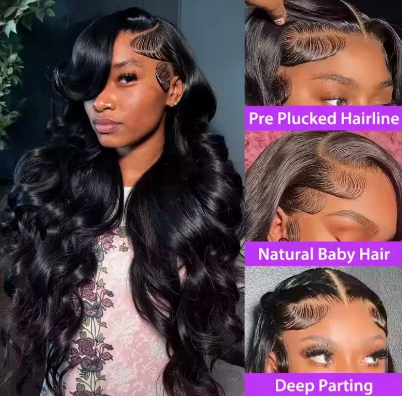 30 Inch Body Wave Lace Front Wigs Human Hair 13x6 Hd Lace Front Wigs Human Hair Pre Plucked 200 Density Natural Color Hair