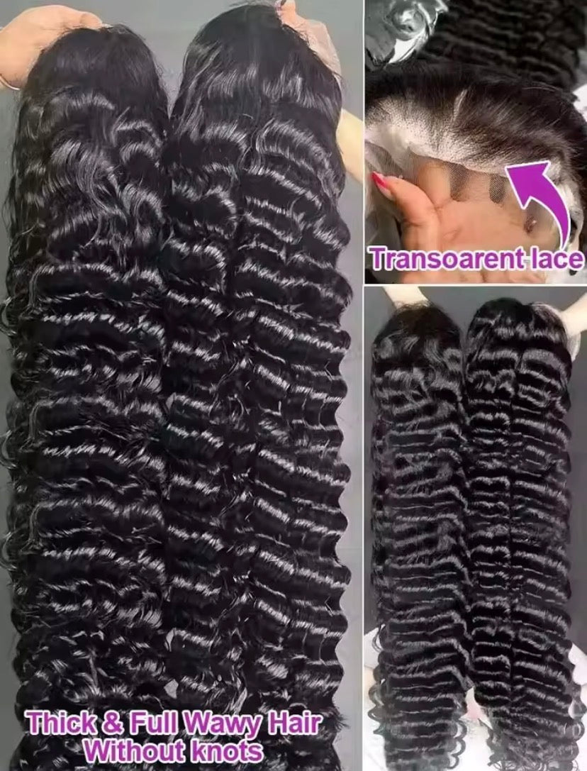 40 42 Inch Loose Deep Wave Frontal Wigs 250% 13x4 13x6 HD Lace Frontal Wigs For Women Remy Loose Deep Curly Human Hair Wigs