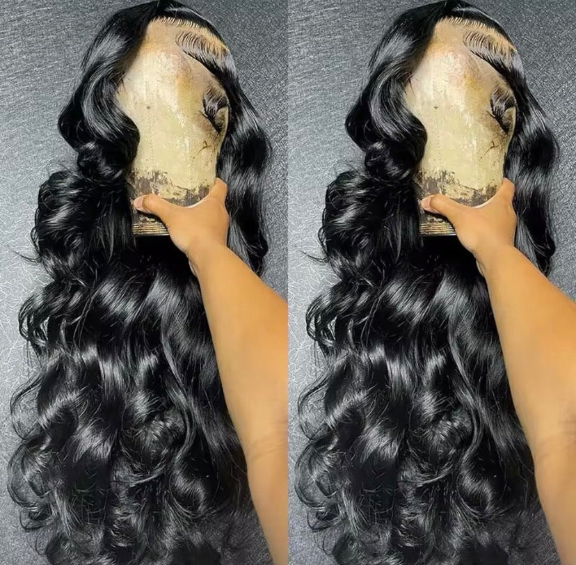 13x6 Lace Front Wigs Human Hair 250 Density Hd Body Wave Lace Frontal Human Hair Wigs For Women Glueless Pre Plucked Black Wig