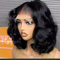 16 Inch 13x4 Body Wave Lace Front Human Hair Bob Wig Pre Plucked Wear and Go Short Wave Human Hair Wig for Women