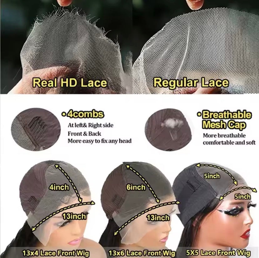 13x6 Lace Front Wigs Human Hair 250 Density Hd Body Wave Lace Frontal Human Hair Wigs For Women Glueless Pre Plucked Black Wig