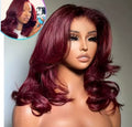 99j Burgundy Lace Front Wigs Human Hair Red Burgundy Wig 220% Density 13x6 Body Wave Lace Front Wigs Human Hair for Women