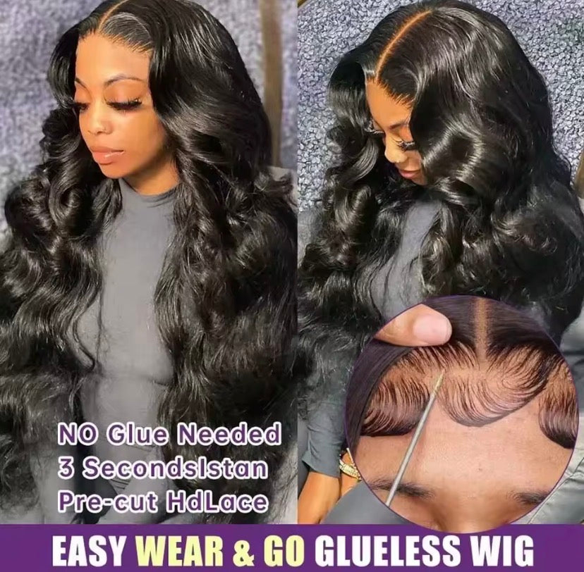 13x6 Lace Front Wigs Human Hair 250 Density Hd Body Wave Lace Frontal Human Hair Wigs For Women Glueless Pre Plucked Black Wig