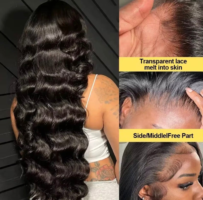 30 Inch Body Wave Lace Front Wigs Human Hair 13x6 Hd Lace Front Wigs Human Hair Pre Plucked 200 Density Natural Color Hair