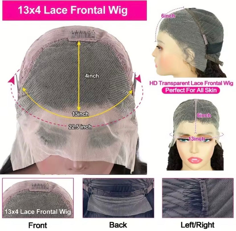 16 Inch 13x4 Body Wave Lace Front Human Hair Bob Wig Pre Plucked Wear and Go Short Wave Human Hair Wig for Women