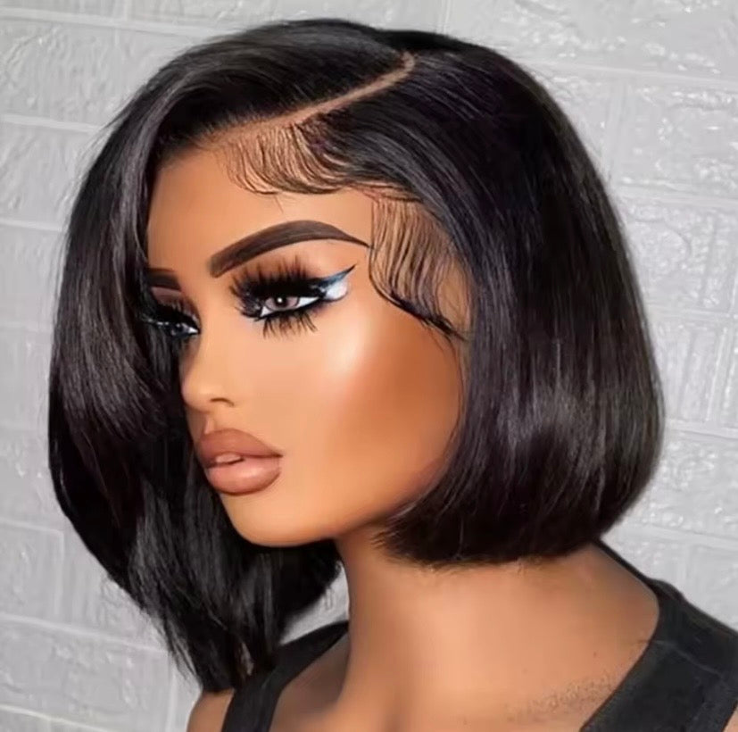 250% Density 13x4 13x6 HD Lace Front Human Hair Wigs For Women Brazilian Straight Short Bob Glueless Wigs 7x5 Lace Frontal Wigs