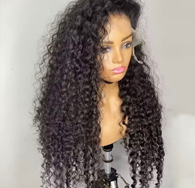 42Inch 250% Density Deep Wave 13x4 HD Transparent Lace Front Human Hair Wig - 13x6 Natural Color, Smooth & Silky Real Human Hair