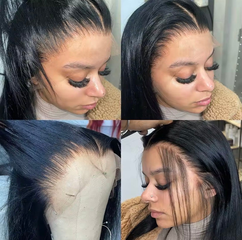 Bone Straight Human Hair Wigs 13X6 Hd Lace Frontal Wig 30 40 Inch Pre Plucked Brazilian 13X4 Lace Front Black Wigs For Women