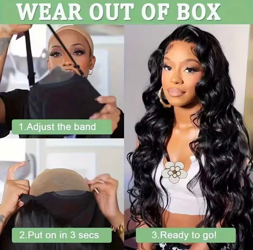 250% Glueless Wig Body Wave Human Hair Wigs Pre Cut 13x4 13x6 HD Lace Frontal Wigs Pre Plucked Curly Lace Front Human Hair Wigs