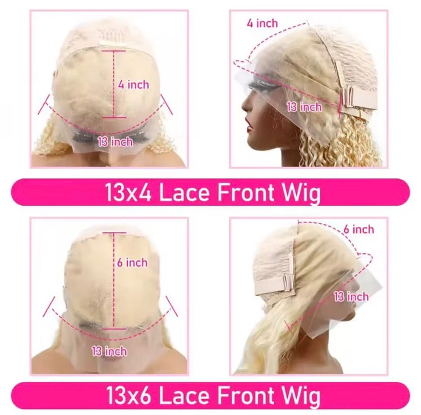 13x4 13x6 HD Transparent Full Frontal Lace 613 Blonde Colored Straight Human Hair Wigs Lace Front Wigs For Women 34 Inches
