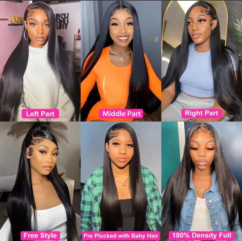 Glueless Bone Straight 4X4 Hd Lace Frontal Wig 13X6 13X4 Black Lace Front Wig Human Hair 5x5 Natural Brazilian Transparent Wigs