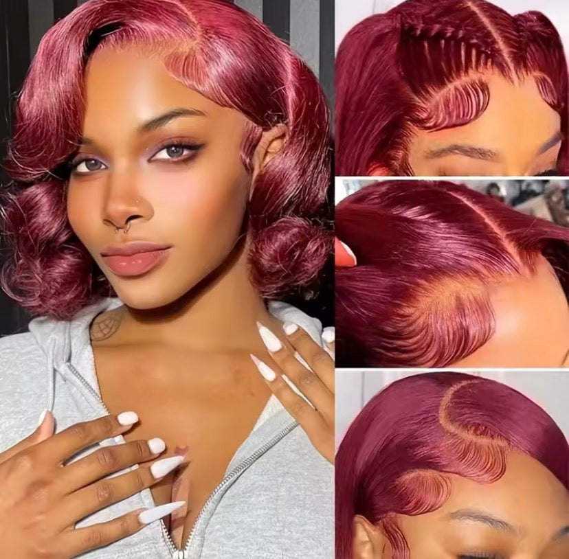 99j Burgundy Lace Front Wigs Human Hair Red Burgundy Wig 220% Density 13x6 Body Wave Lace Front Wigs Human Hair for Women