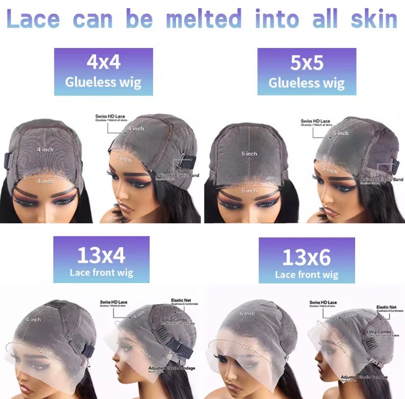 Glueless Bone Straight 4X4 Hd Lace Frontal Wig 13X6 13X4 Black Lace Front Wig Human Hair 5x5 Natural Brazilian Transparent Wigs